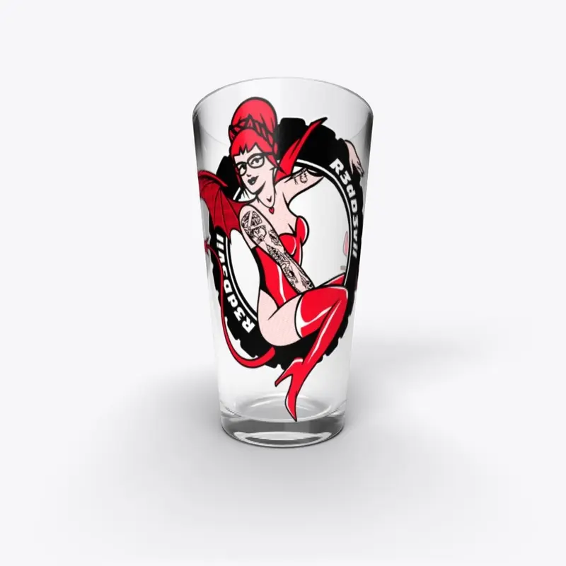 R3dD3vil Pinup Drink Glass